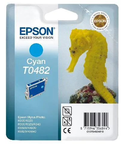 Картридж с голубыми чернилами Epson T0482 для R200, R300 (C13T04824010) Картридж с голубыми чернилами Epson T0482 для R200, R300 (C13T04824010)