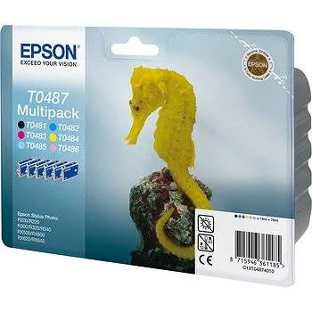 Набор цветных картриджей Epson T0487 для R200, R300 (C13T04874010) Набор цветных картриджей Epson T0487 для R200, R300 (C13T04874010)