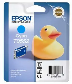 Картридж с голубыми чернилами Epson T0552 для RX520, R240 (C13T05524010)