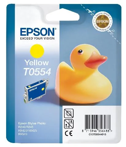 Картридж с желтыми чернилами Epson T0554 для RX520, R240 (C13T05544010) в Москве Картридж с желтыми чернилами Epson T0554 для RX520, R240 (C13T05544010) в Москве