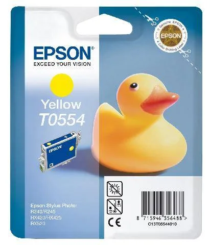 Картридж с желтыми чернилами Epson T0554 для RX520, R240 (C13T05544010) Картридж с желтыми чернилами Epson T0554 для RX520, R240 (C13T05544010)