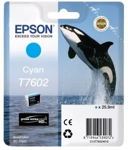 Контейнер с голубыми чернилами Epson T7602 для SC-P600 (C13T76024010) в Москве Контейнер с голубыми чернилами Epson T7602 для SC-P600 (C13T76024010) в Москве