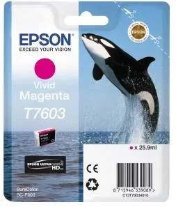 Контейнер с пурпурными чернилами Epson T7603 для SC-P600 (C13T76034010) Контейнер с пурпурными чернилами Epson T7603 для SC-P600 (C13T76034010)