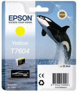 Контейнер с желтыми чернилами Epson T7604 для SC-P600 (C13T76044010) в Москве Контейнер с желтыми чернилами Epson T7604 для SC-P600 (C13T76044010) в Москве