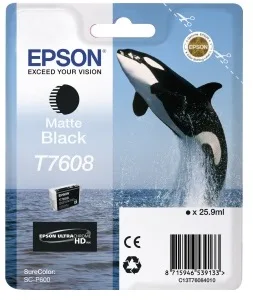 Контейнер с черными чернилами Epson T7608 для SC-P600 (C13T76084010) в Москве Контейнер с черными чернилами Epson T7608 для SC-P600 (C13T76084010) в Москве