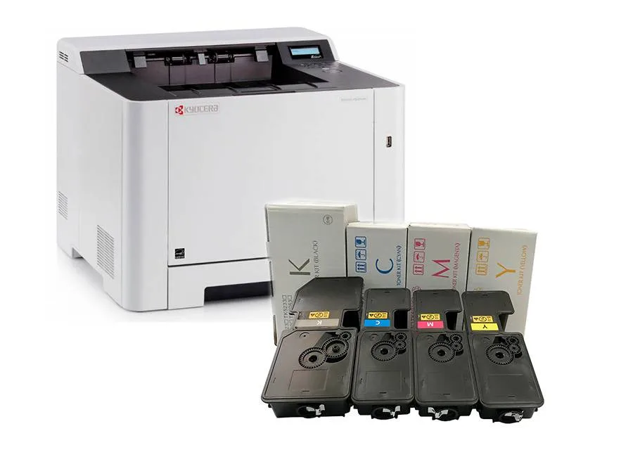 Принтер Kyocera Ecosys P5021cdw с набором картриджей TK-5230C/M/Y/K