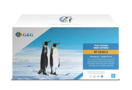 Cartridge G&G 507A для HP CLJ M551/M575/M570; CANON LBP7780, с чипом (6 000), голубой (аналог CE401A) в Москве Cartridge G&G 507A для HP CLJ M551/M575/M570; CANON LBP7780, с чипом (6 000), голубой (аналог CE401A) в Москве