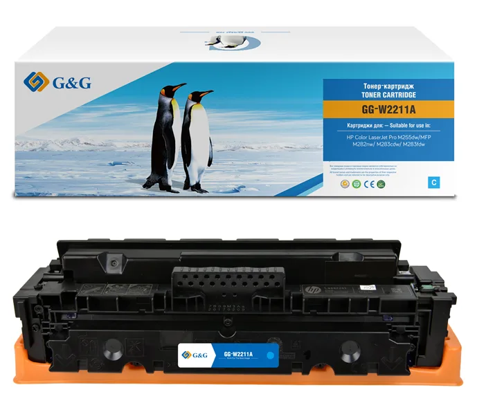 Cartridge G&G 207A для HP CLJ M255/M282/M283, с чипом (1 250стр.), голубой (аналог W2211A) в Москве Cartridge G&G 207A для HP CLJ M255/M282/M283, с чипом (1 250стр.), голубой (аналог W2211A) в Москве