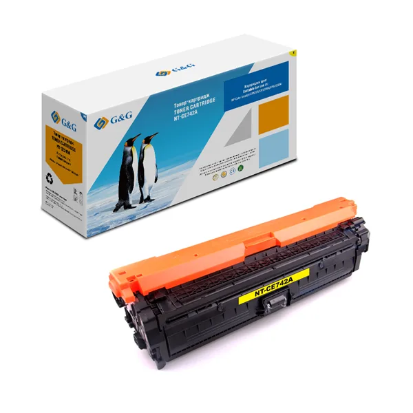 Cartridge G&G 307A для HP CLJ CP5225/CP5225N/CP5225DN, с чипом (7300стр.), желтый (аналог CE742A) в Москве Cartridge G&G 307A для HP CLJ CP5225/CP5225N/CP5225DN, с чипом (7300стр.), желтый (аналог CE742A) в Москве