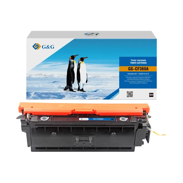 Cartridge G&G 508A для HP CLJ M552/M553/M577, с чипом (6 000стр.), черный (аналог CF360A) в Москве Cartridge G&G 508A для HP CLJ M552/M553/M577, с чипом (6 000стр.), черный (аналог CF360A) в Москве