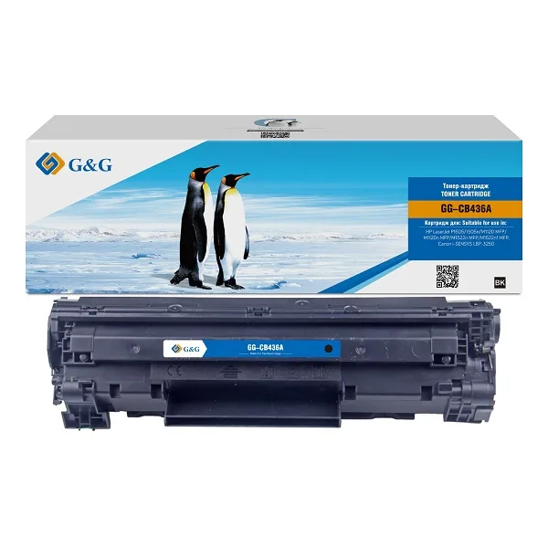 Cartridge G&G 36A для HP LJP1505/M1120/M1522;CANON LBP-3250 , с чипом (2 000) (аналог CB436A) в Москве Cartridge G&G 36A для HP LJP1505/M1120/M1522;CANON LBP-3250 , с чипом (2 000) (аналог CB436A) в Москве