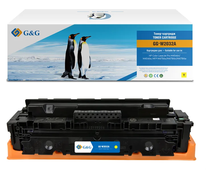 Cartridge G&G 415A для HP CLJ M454/M479, с чипом (2100стр.), желтый (аналог W2032A) в Москве Cartridge G&G 415A для HP CLJ M454/M479, с чипом (2100стр.), желтый (аналог W2032A) в Москве