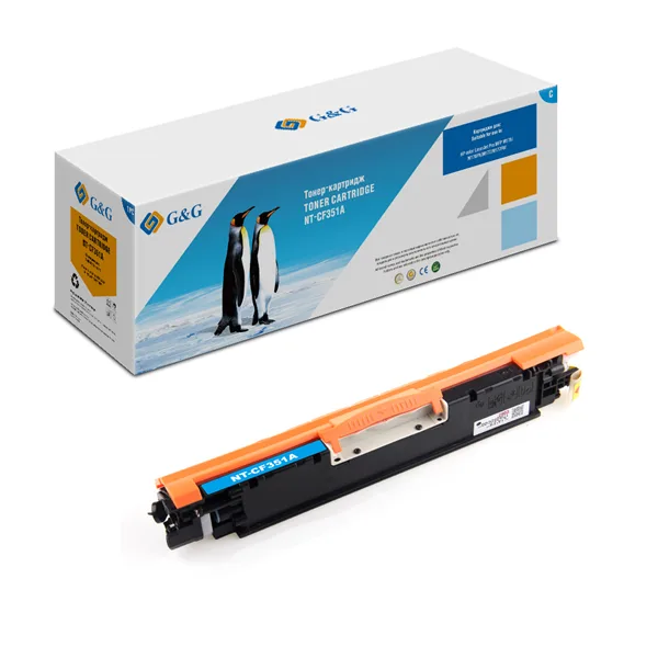 Cartridge G&G 130A для HP CLJ Pro M176/M177, с чипом (1 000), голубой (аналог CF351A) в Москве Cartridge G&G 130A для HP CLJ Pro M176/M177, с чипом (1 000), голубой (аналог CF351A) в Москве