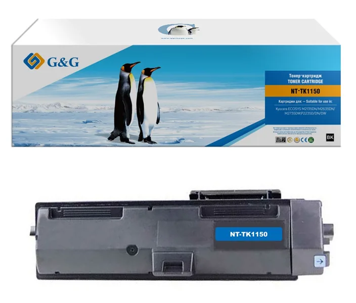 G&G toner cartridge for Kyocera P2235dn/P2235dw/M2135dn/M2635dn/M2735dw 3 000 pages with chip TK-1150 1T02RV0NL0 гарантия 12 мес. в Москве G&G toner cartridge for Kyocera P2235dn/P2235dw/M2135dn/M2635dn/M2735dw 3 000 pages with chip TK-1150 1T02RV0NL0 гарантия 12 мес. в Москве