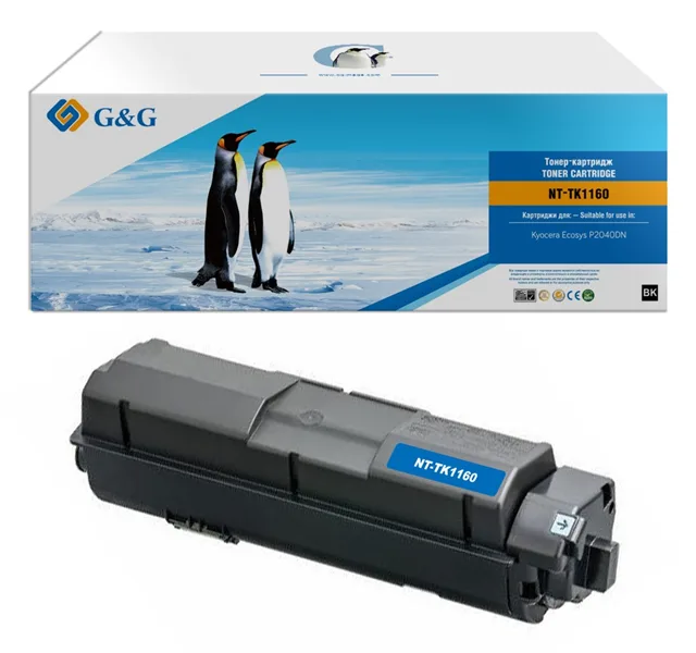 G&G toner cartridge for Kyocera P2040dn/P2040dw 7 200 pages with chip TK-1160 1T02RY0NL0 гарантия 12 мес. в Москве G&G toner cartridge for Kyocera P2040dn/P2040dw 7 200 pages with chip TK-1160 1T02RY0NL0 гарантия 12 мес. в Москве