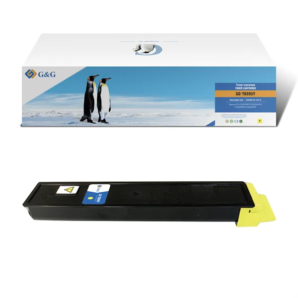 G&G toner cartridge for Kyocera FS-C8020MFP/8025MFP/8520MFP/8525MFP yellow 6 000 pages with chip TK-895Y 1T02K0ANL0 гарантия 12 мес.