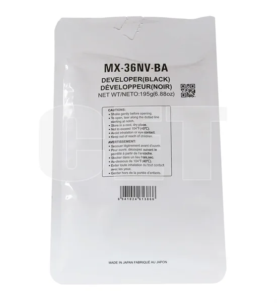 Девелопер MX-36GVBA для SHARP MX-2310U/2610N/2640N/3115N/3610N (CET) Black, 195г, 100000 стр., CET171023 в Москве Девелопер MX-36GVBA для SHARP MX-2310U/2610N/2640N/3115N/3610N (CET) Black, 195г, 100000 стр., CET171023 в Москве