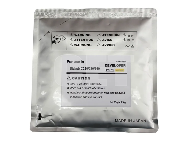 Девелопер для KONICA MINOLTA Bizhub C220/C280/C360 (CET) Yellow, 210г/пак, 114000 стр., CET8435 в Москве Девелопер для KONICA MINOLTA Bizhub C220/C280/C360 (CET) Yellow, 210г/пак, 114000 стр., CET8435 в Москве