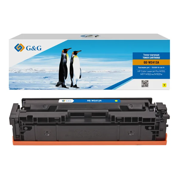 Cartridge G&G 216A для HP CLJ Pro M155;M182nw/M183fw, с чипом (850стр.), желтый (аналог W2412A) в Москве Cartridge G&G 216A для HP CLJ Pro M155;M182nw/M183fw, с чипом (850стр.), желтый (аналог W2412A) в Москве